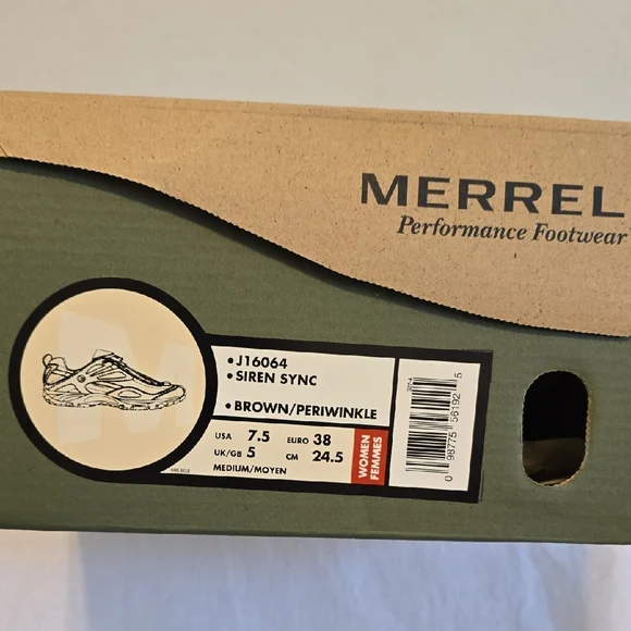 Merrell Women's Athletic Shoes In Brown And Periwinkle Color. Size 7.5M EUC - Picture 15 of 15